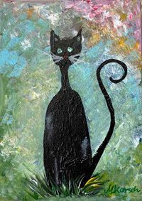 Abstrakte schwarze Katze
